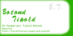 botond tipold business card